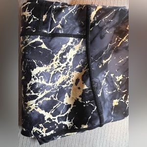 CVG Black and Gold Marble Capri’s